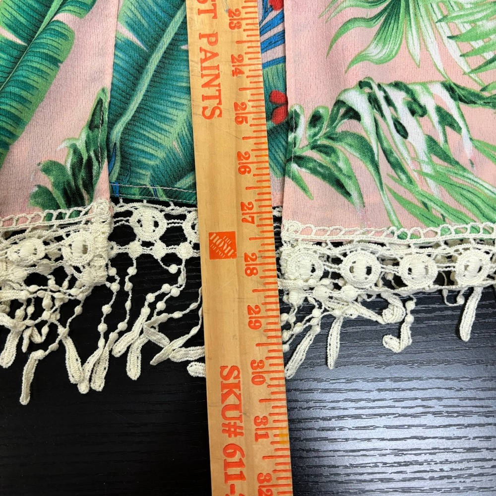 Umgee Boho Floral Kimono Cover-up Open‎ Front Tassels Mix Print Floral Size L - Picture 4 of 6